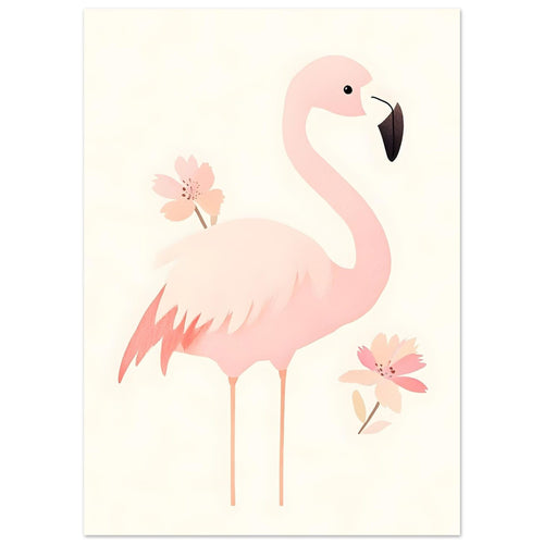 Artfulprints  Tropische flamingo   poster 50x70 cm - vtwonen shop