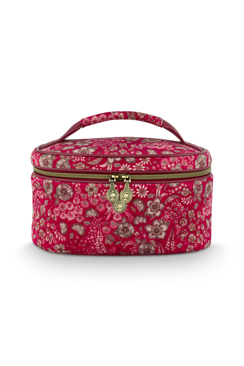 Pip Studio - Cleo Beautycase Dames - Daisy Dreams - Rood - 26x16x16cm - vtwonen shop
