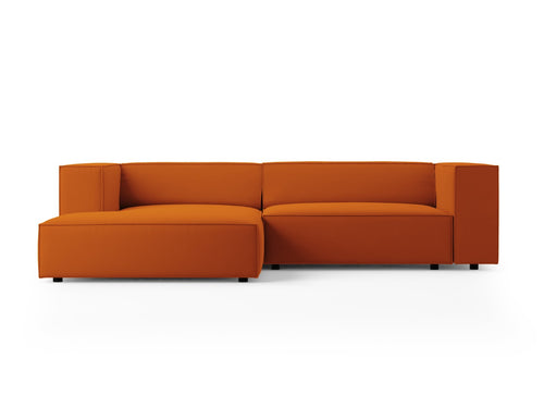 Cosmopolitan Design linker hoekbank Arendal 3-zits, flueel, terracotta - 166x224x70cm