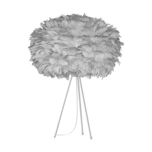 Umage Eos Medium tafellamp light grey - met tripod wit - Ø 45 cm - vtwonen shop