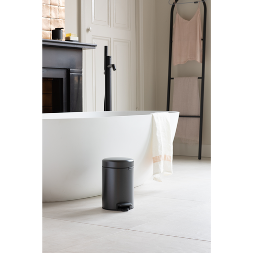 Brabantia NewIcon Pedaalemmer, 3 liter, kunststof binnenemmer - Confident Grey