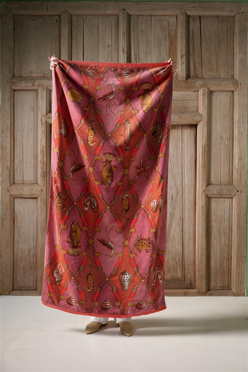 Pip Studio strandlaken Little Sea Beachtowel - 100x180 cm - roze - vtwonen shop