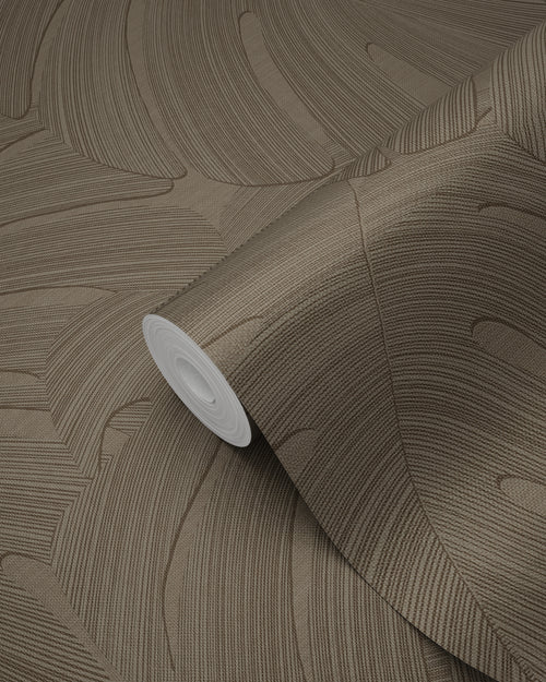 Origin Wallcoverings behang tropische bladeren donker beige - 53 cm x 10.05 m - 348026 - vtwonen shop