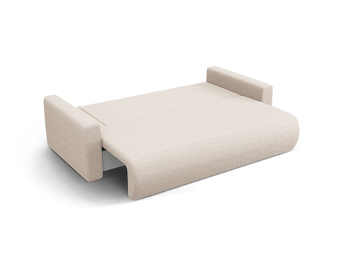 Cosmopolitan Design Slaapbank met opbergdoos Belfast 3-zits, structurele stof beige - 105x238x84cm
