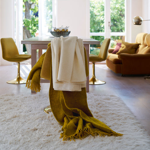 Klippan 100% wollen deken - Gotland - geel- 130x200cm - vtwonen shop