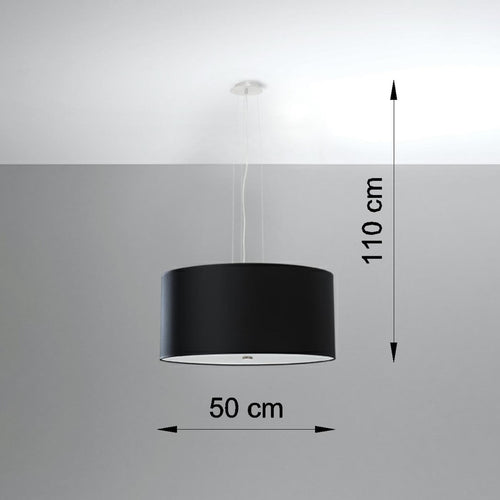 Sollux Lighting Kroonluchter OTTO 50 zwart - 50x50x115cm
