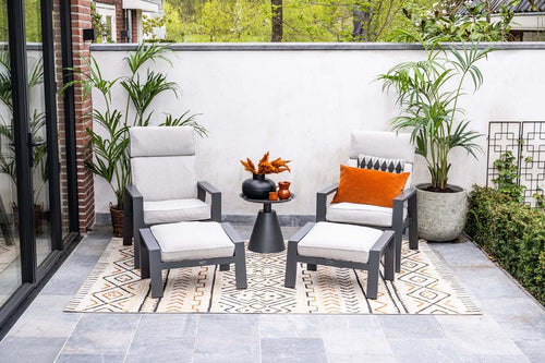 Max verstelbare fauteuil incl.voetenbank -  c. black - sand - vtwonen shop