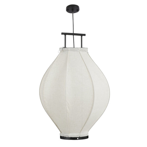 Mica Decorations Pego Hanglamp - H73 x Ø54 cm - Linnen - Off-white - vtwonen shop