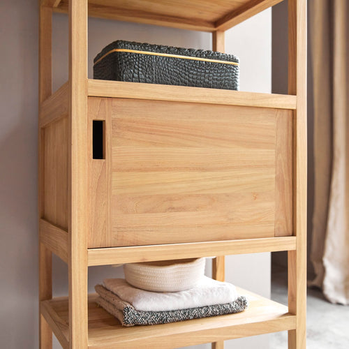 Tikamoon Kolomkast van massief teakhout - Naturel - vtwonen shop