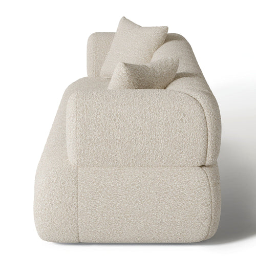 Sia Home - Rechte bank ROSS - Bouclette stof - Crème - 225 CENTIMETERScm