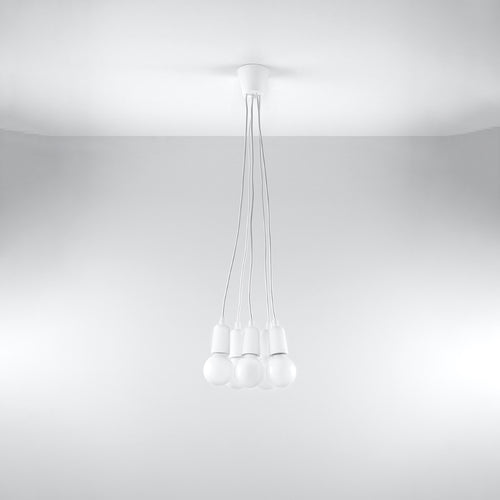 Sollux Lighting Hanglamp DIEGO 5 wit - 25x25x90cm