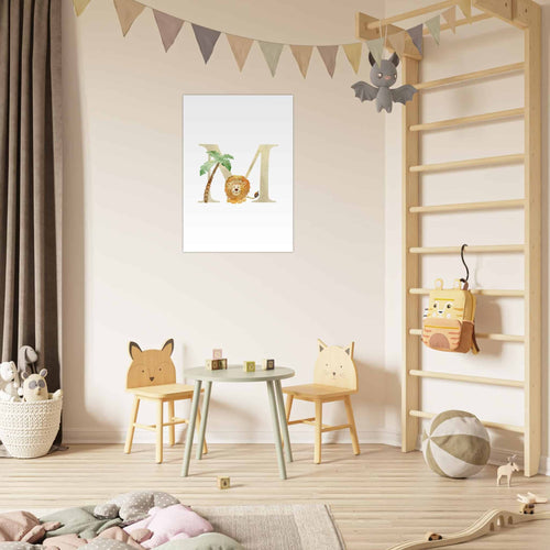 Artfulprints  Letter M kindernaam   poster 30x40 cm - vtwonen shop