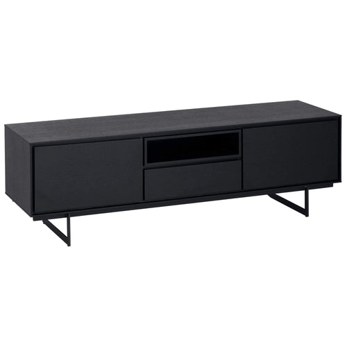 Furnhouse tv-meubel Tokyo - Zwart - MDF, zwart eikenfineer - 45x160x50