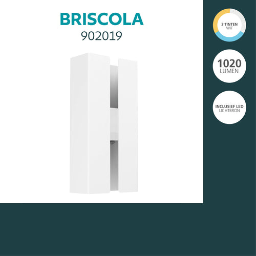 EGLO Wandlamp buiten Briscola - LED - Wit