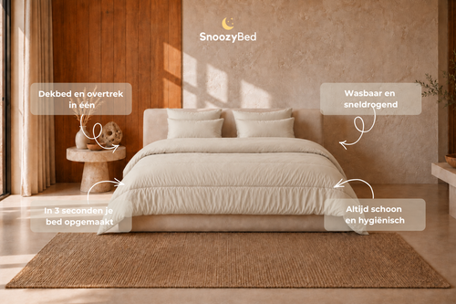 SnoozyBed - Dekbed zonder overtrek - Sand - 200x200cm