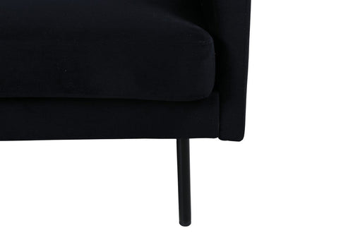 BRAM Bank Rowen - Zits Bank - Zwart Velours