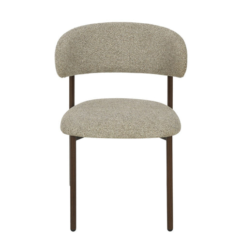 Livingfurn eetkamerstoel Micah Hush Walnut - beige - set van 2 - vtwonen shop