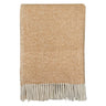 Malagoon plaid - camel beige dubbelzijdig - 130x170cm gerecycled wol