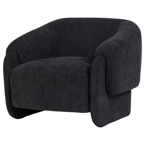 WOOOD fauteuil Moru - Chenille - Denimblauw - 83x90x71