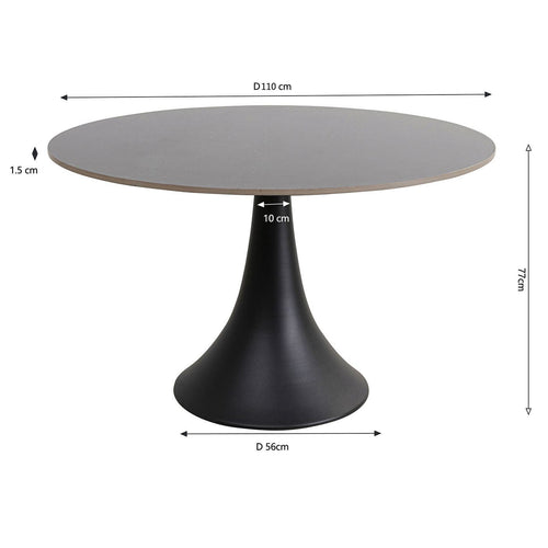 Kare Design Tuintafel Grande Possibilita zwart Ø110cm - vtwonen shop