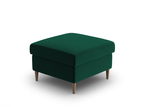 Cosmopolitan Design Poef Kyoto flueel flessengroen - 70x70x45cm