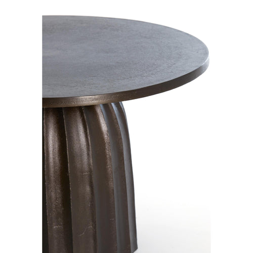 Light & Living bijzettafel Veglia - bruin - Ø60cm