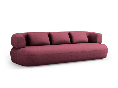 Micadoni Bank Jenny 4-zits, chenille, karmozijnrood - 90x226x73cm