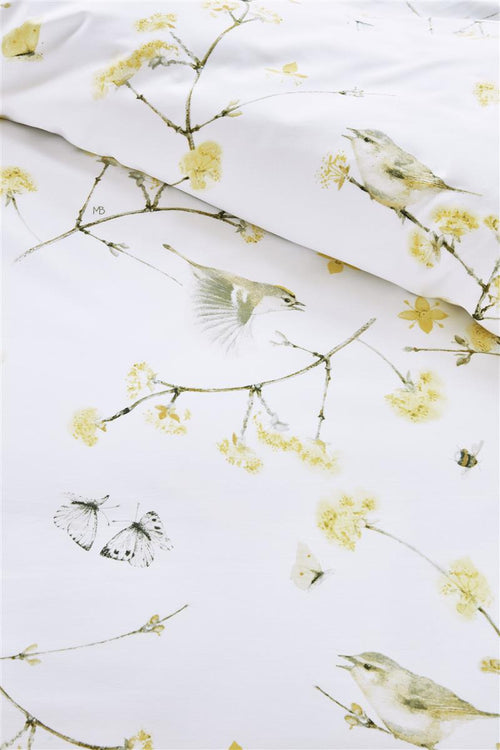 Marjolein Bastin dekbedovertrek Chiffchaff - 240x200/220 cm - geel - vtwonen shop