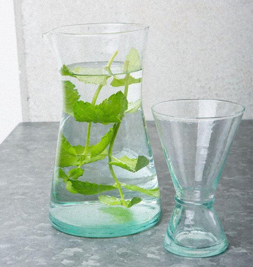 Urban Nature Culture Recycled Handmade Glass - Karaf (900 ml) - Ø9.5 * 20 cm - vtwonen shop