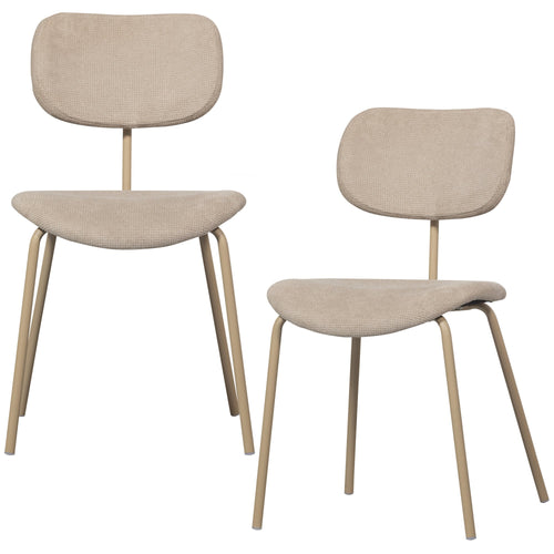 WOOOD eetkamerstoelen Link - Polypropyleen - Zand - Set van 2 - vtwonen shop