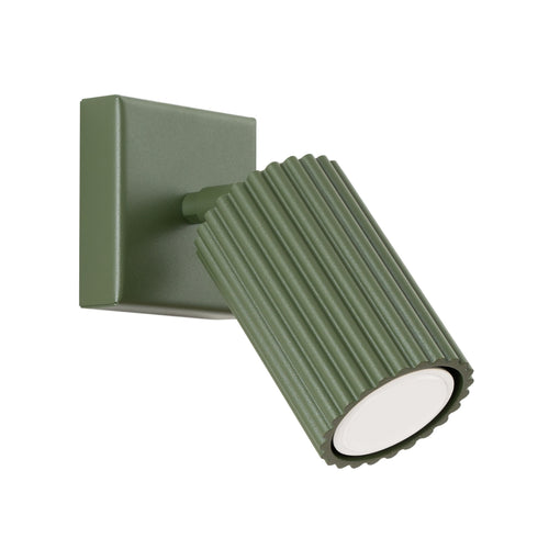 Sollux Lighting Wandlamp KARBON olijfgroen - 8x16x8cm