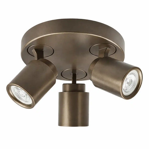 Freelight spot Razza - 3 lichts - 21  x 14   cm - brons goud
