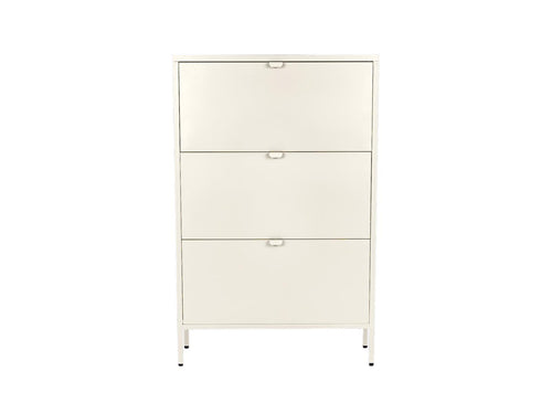 MaximaVida metalen locker schoenenkast Finn 25 x 80 x 125 cm ivoor - vtwonen shop