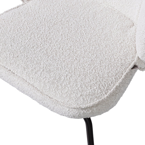 WOOOD eetkamerstoelen Admit - Bouclé - Naturel - Set van 6