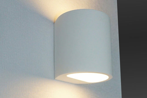Artdelight Wandlamp Plaster Rond - Wit
