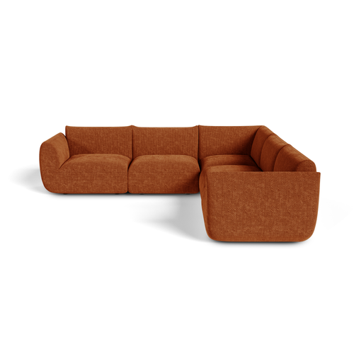 Sia Home - Modulaire hoekbank met panoramisch uitzicht NOOMA - chenillefluweel  302cm