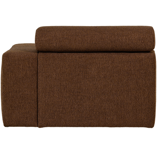 WOOOD 1-zits element bank arm rechts Novi - Polyester - Mokkabruin - 86x109x113 - vtwonen shop