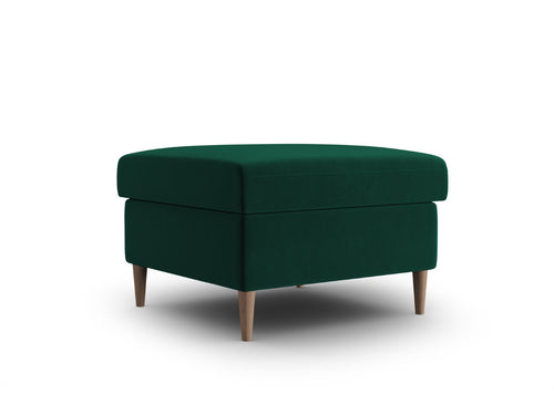 Cosmopolitan Design Poef Kyoto flueel flessengroen - 70x70x45cm