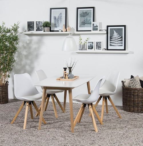 Rebellenclub Eetkamertafel Tarnaby - 150 x 80cm - Wit