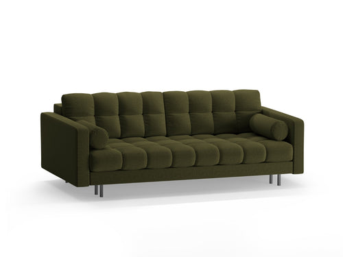 Cosmopolitan Design Slaapbank met opbergdoos Bali 3-zits, structurele stof groente - 84x222x105cm
