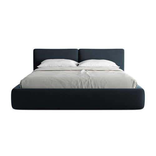 LaMiaSofa Bed met opbergruimte Milano - velours - koningsblauw - 200x228x82