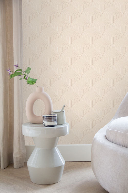 ESTAhome behang 3D-motief lichtbeige - 53 cm x 10.05 m - 131106