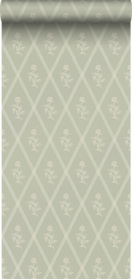 Borastapeter behang bloemen groen - 53 cm x 10.05 m - 660842 - vtwonen shop