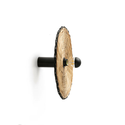 Faro Costas 400 H140 Zwart, rotan wand-/plafondlamp