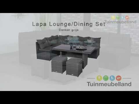 Garden Impressions Coral lounge/dining set 5-delig - organic grey