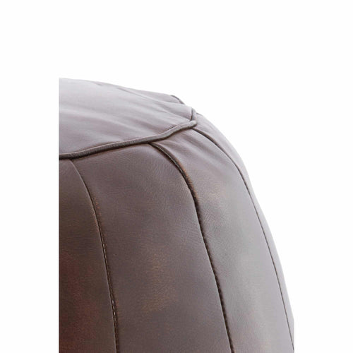 Light & Living poef Dovio - bruin - Ø56cm