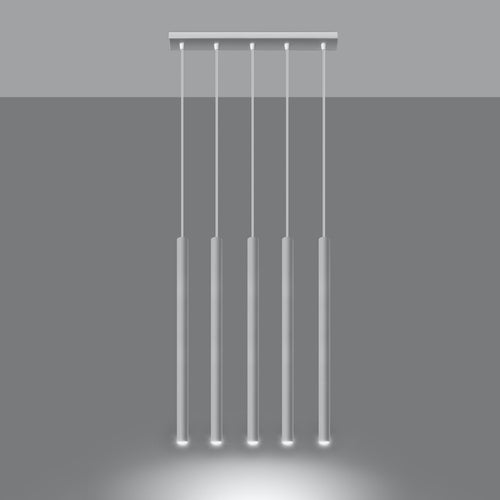 Sollux Lighting Hanglamp PASTELO 5 wit - 45x5x90cm