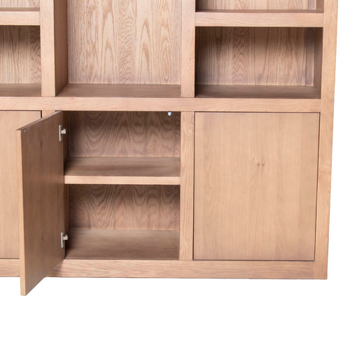 DÉJA Living Wandkast Liam Bruin Hout - 160x46x220cm - vtwonen shop