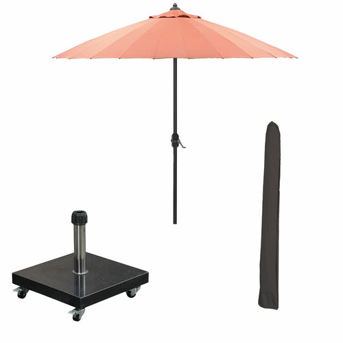 Garden Impressions stokparasol Manilla koper Ø250 cm met 40kg Eureka voet en hoes - vtwonen shop