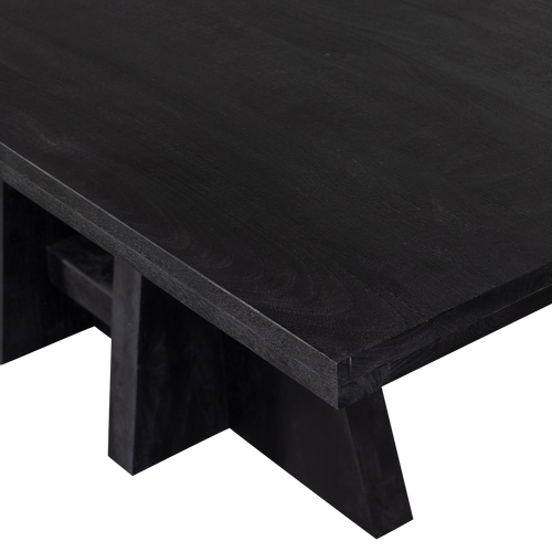 WOOOD eettafel Kean - Mango - Zwart - 75x220x100 - vtwonen shop